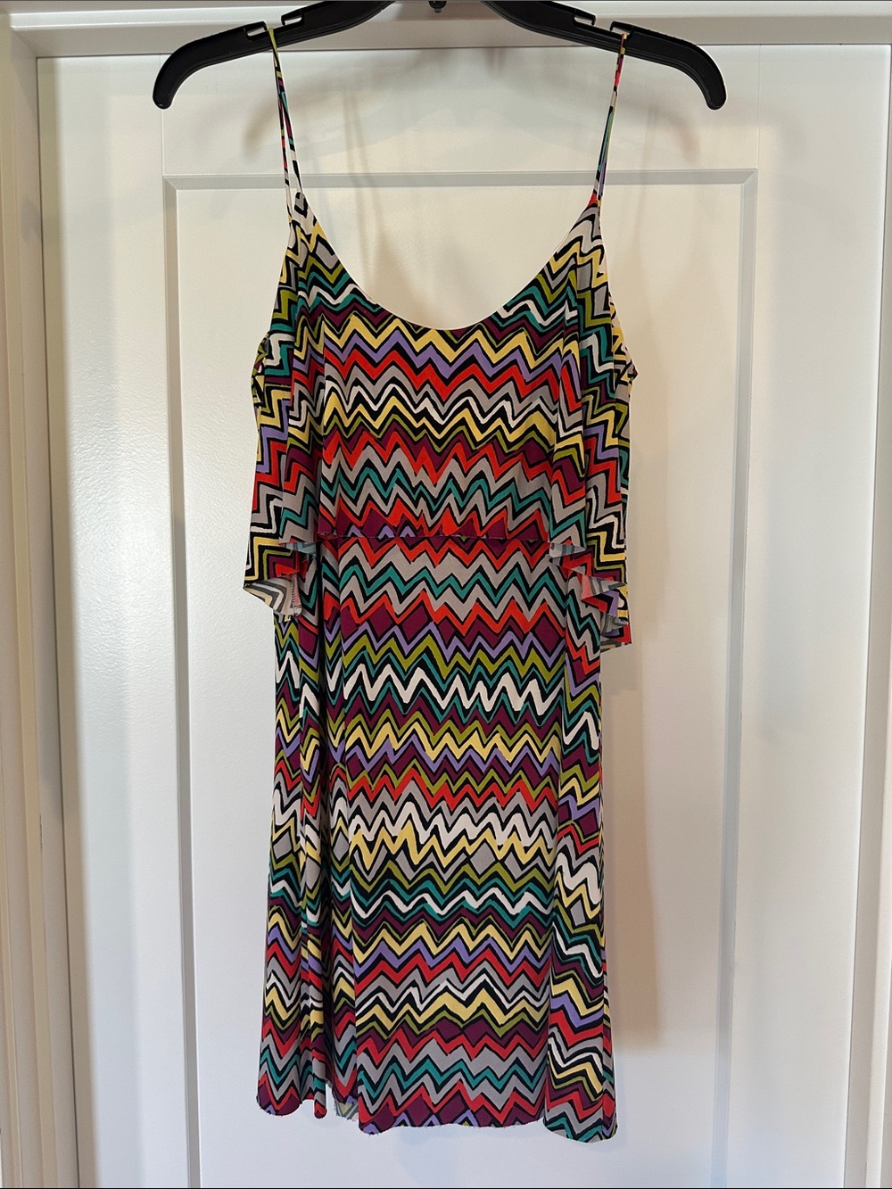 Colorful Chevron Spaghetti Strap Dress